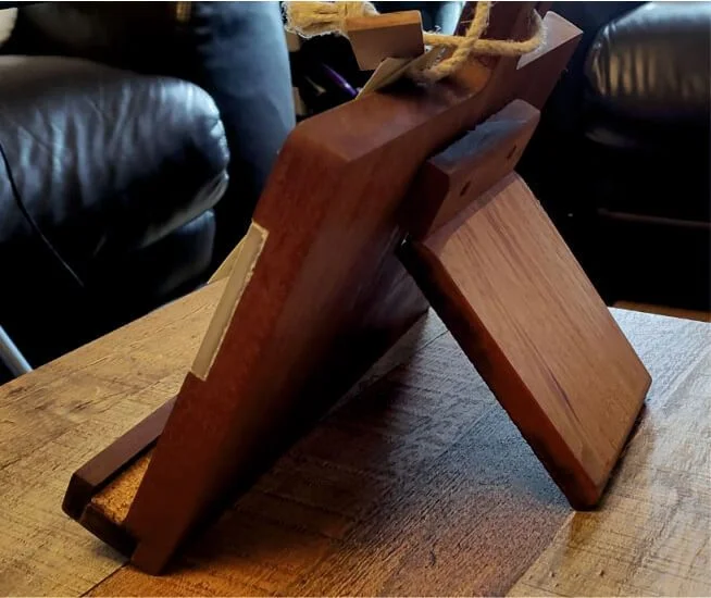 SOPORTE DE MADERA PARA TABLETS | CAOBA CON MOSAICO GREY 7*7 1205102 - Imagen 3